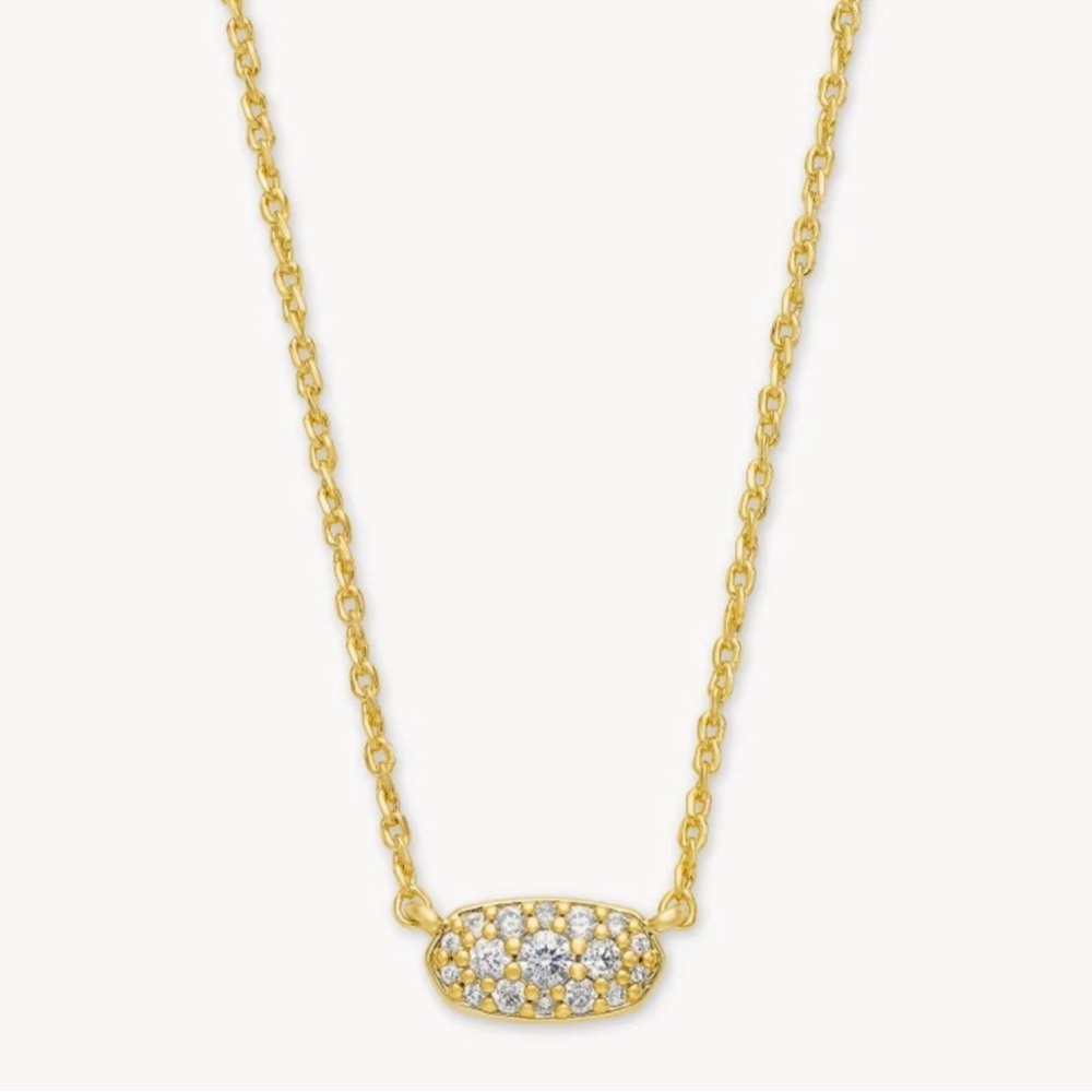 NWOT Kendra Scott Pendant Necklace- gold, pave